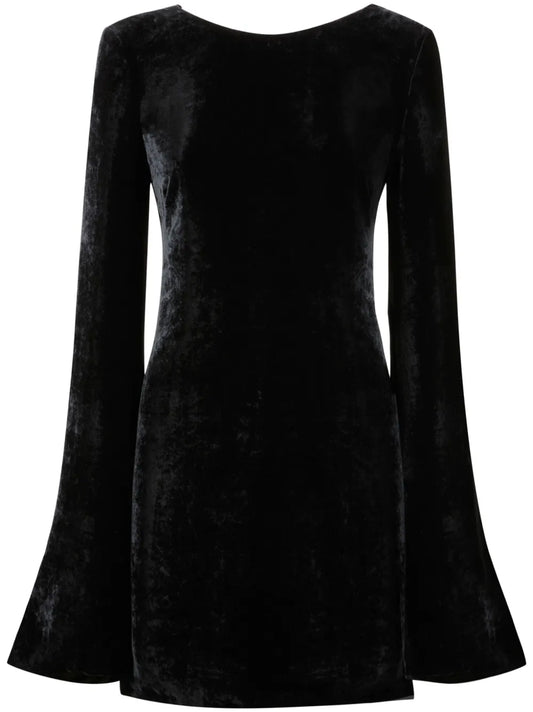 V-Back Velvet Minidress