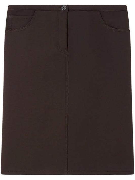 Low-Waist Midi Skirt