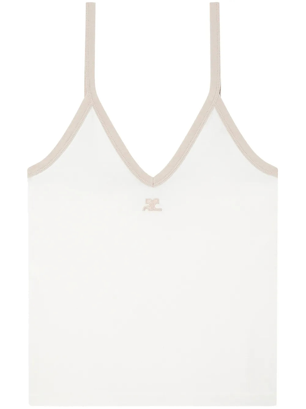 Contrast-Trim Cotton Tank Top