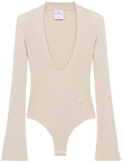 Ribbed-Knit Bodysuit