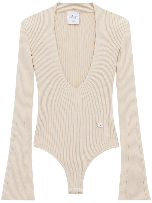 Ribbed-Knit Bodysuit