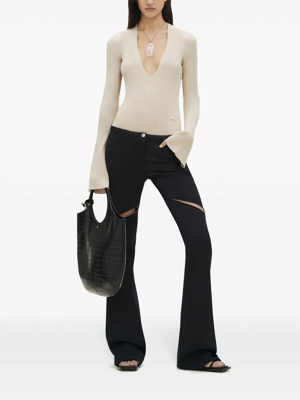 Ribbed-Knit Bodysuit