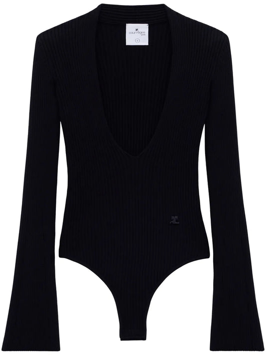 Ribbed-Knit Bodysuit