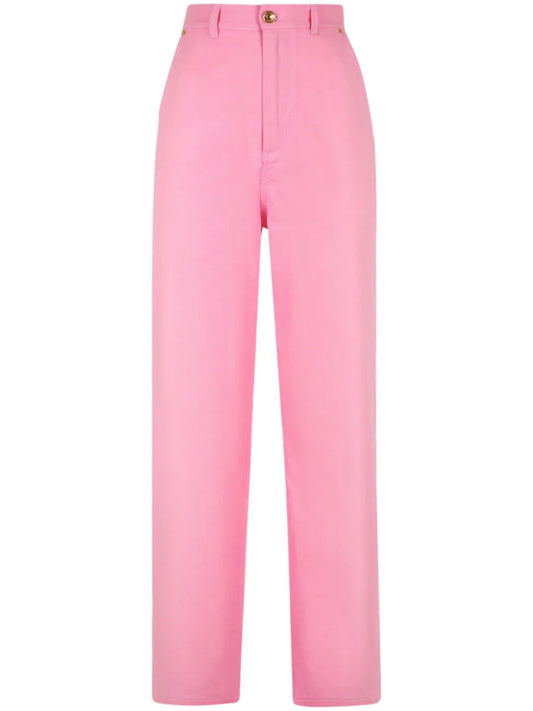 Straight-Leg High-Waist Trousers