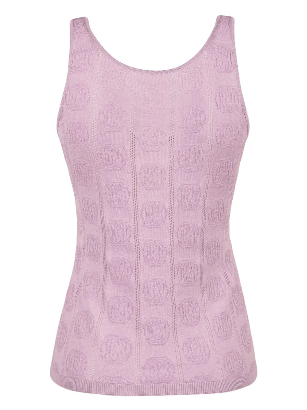 Emblem-Jacquard Sleeveless Top