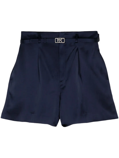 Belted Satin Shorts