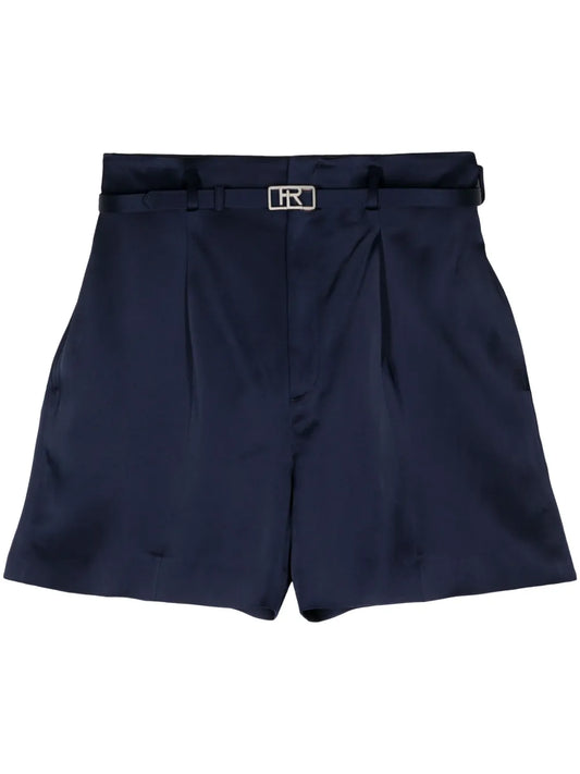 Belted Satin Shorts