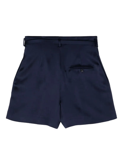 Belted Satin Shorts