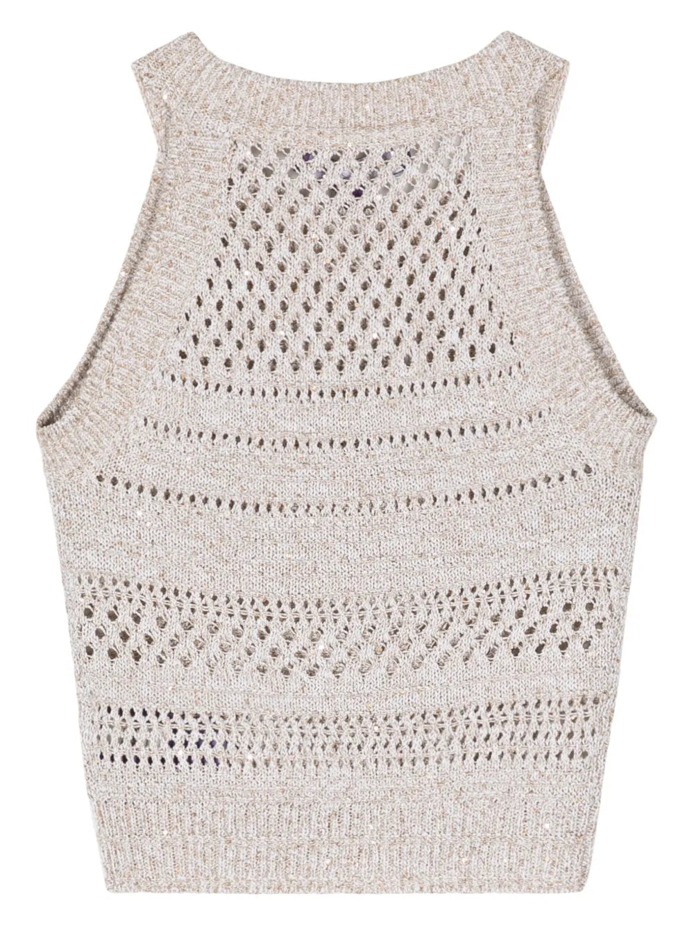 Pointelle-Knit Cropped Top