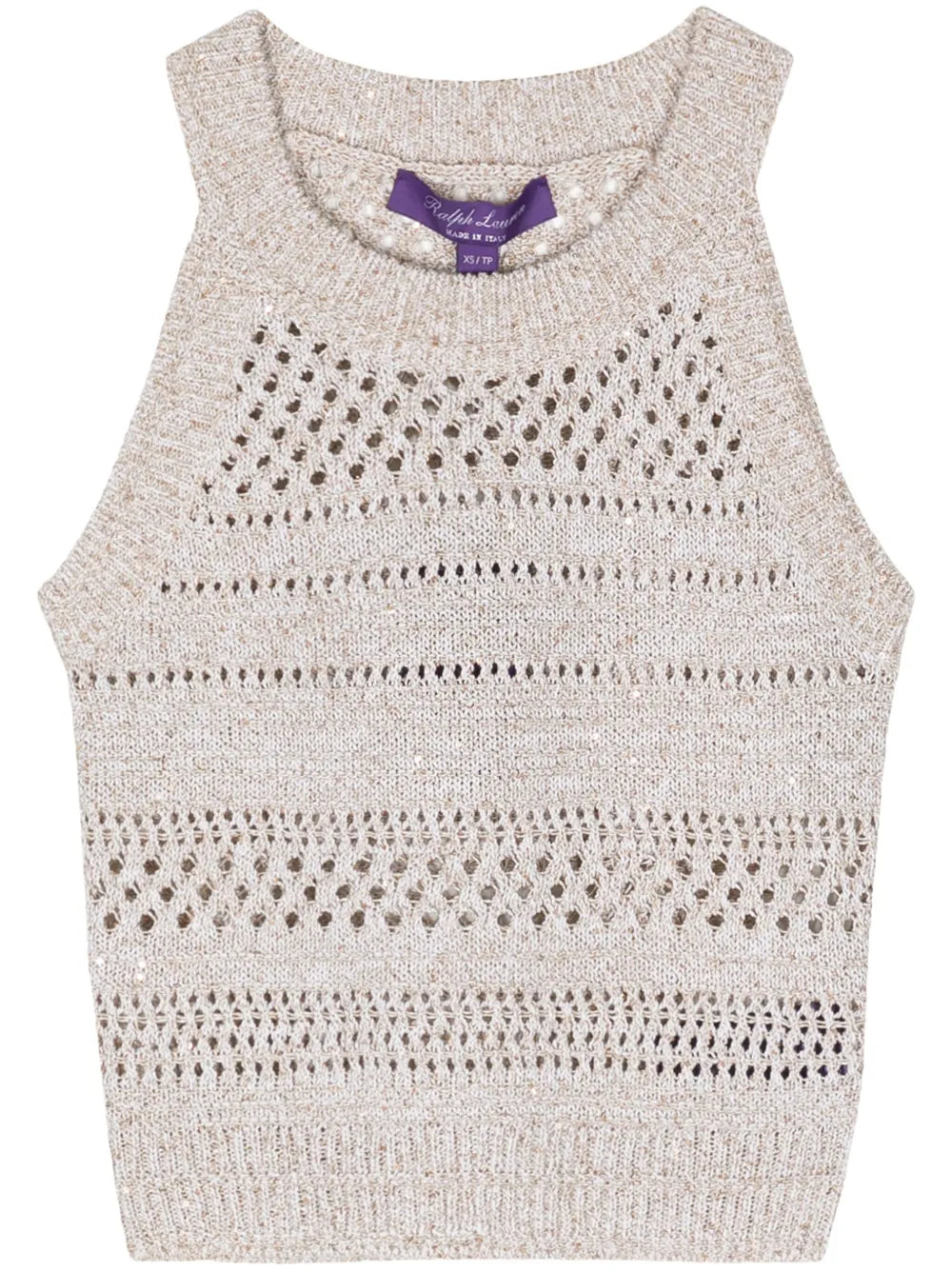 Pointelle-Knit Cropped Top