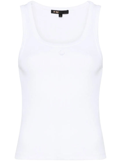 Clover-Embroidered Tank Top