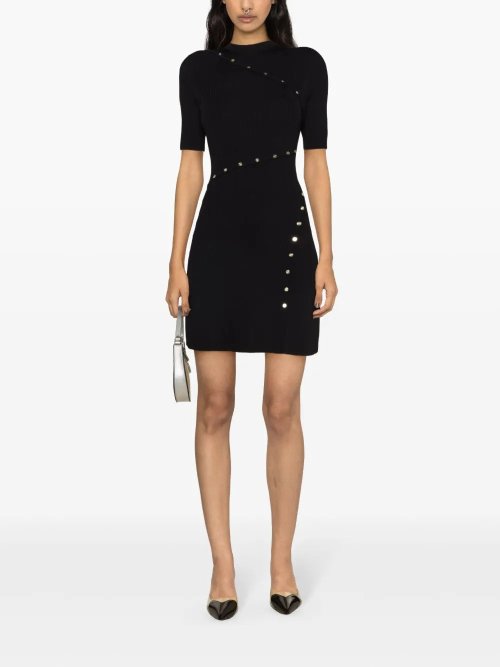 Ribbed-Knit Mini Dress