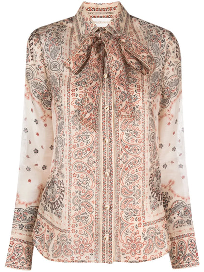 Matchmaker Tie-Neck Blouse