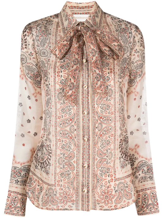 Matchmaker Tie-Neck Blouse