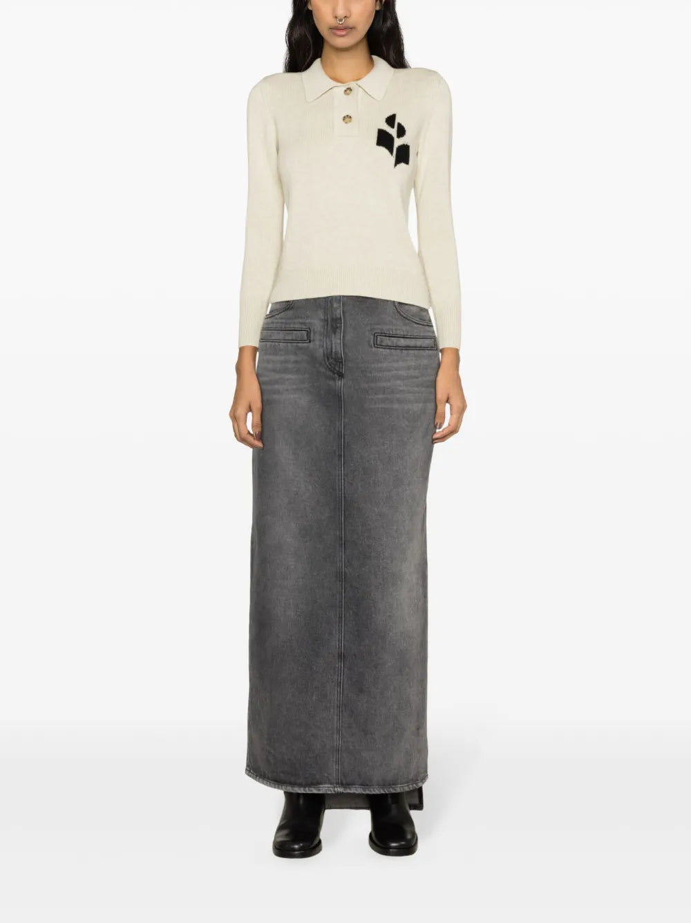 Nola Knitted Polo Sweatshirt