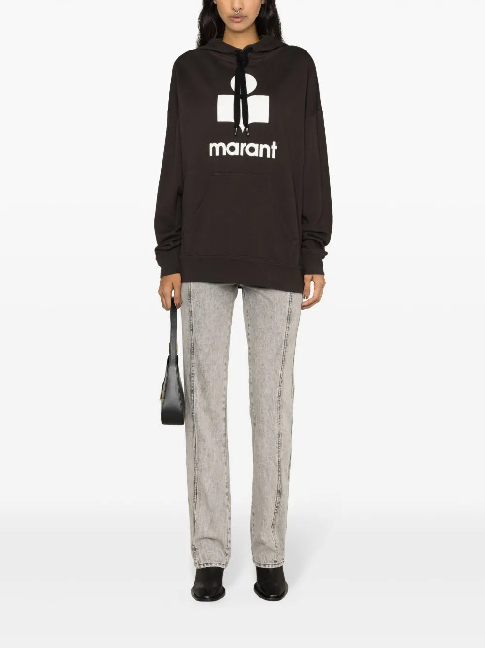 Mansel Flocked-Logo Hoodie