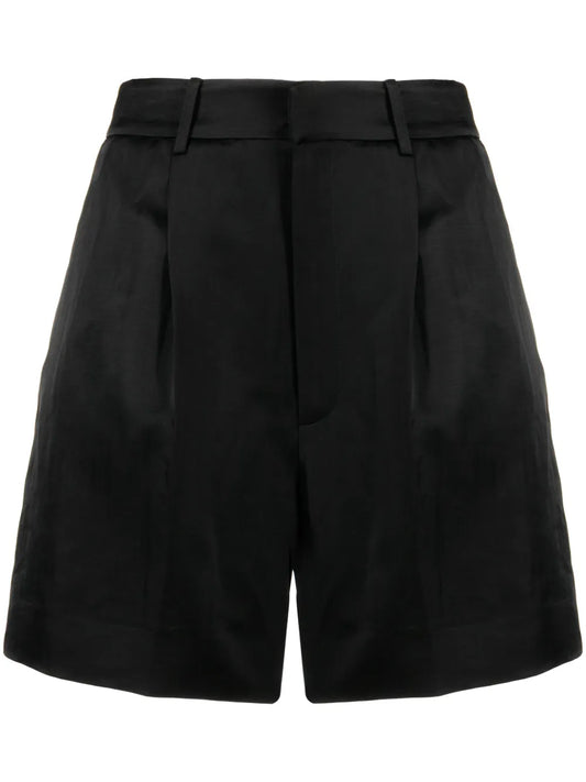 Logo-Embroidered Satin Shorts