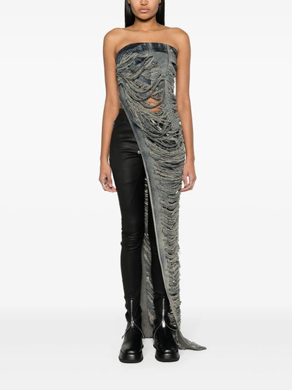 Luxor Asymmetric Distressed Maxi Top