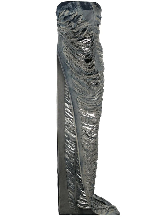 Luxor Asymmetric Distressed Maxi Top