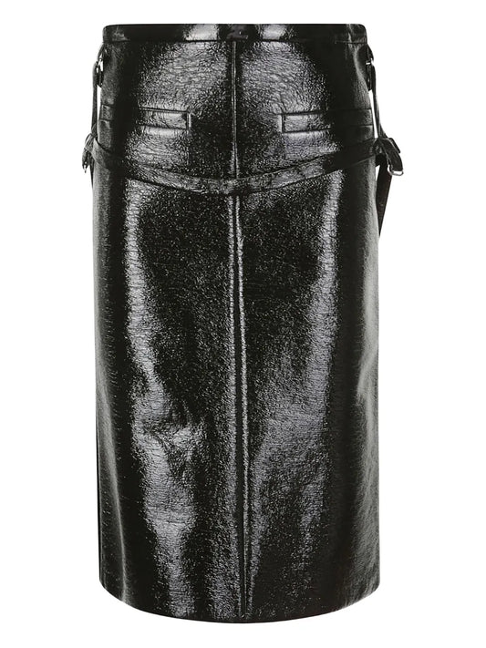 Vinyl Midi Skirt