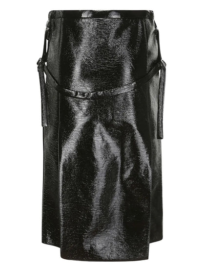 Vinyl Midi Skirt