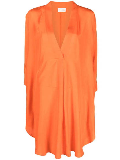 V-Neck Silk Midi Kaftan