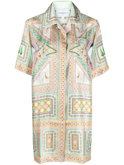 Le Labyrinthe Silk Shift Dress