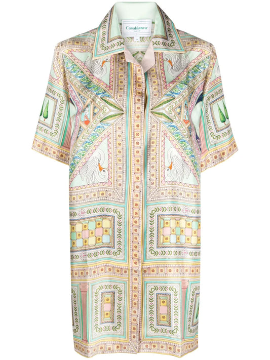 Le Labyrinthe Silk Shift Dress