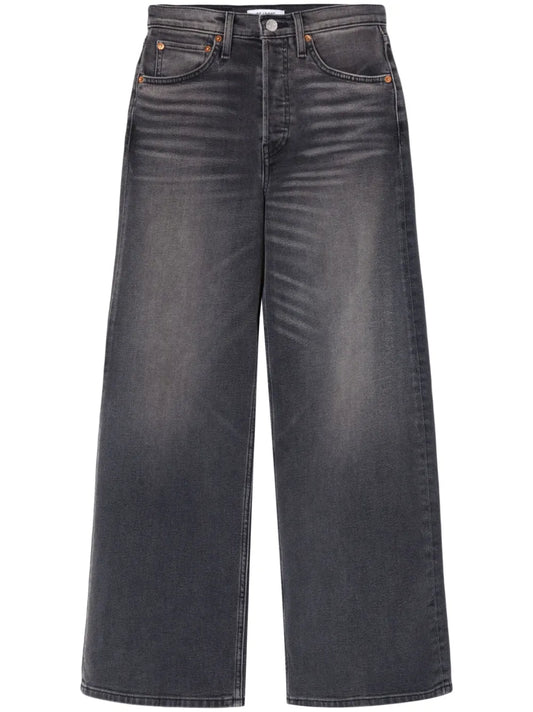 Wide-Leg Cropped Jeans