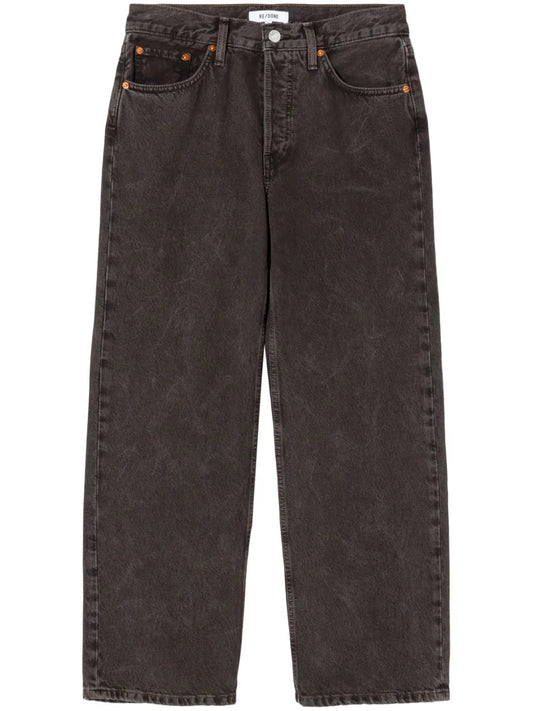 Mid-Rise Wide-Leg Jeans