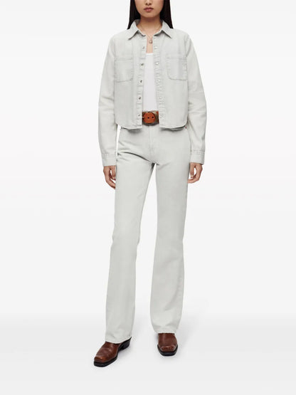 Press-Fastening Denim Shirt