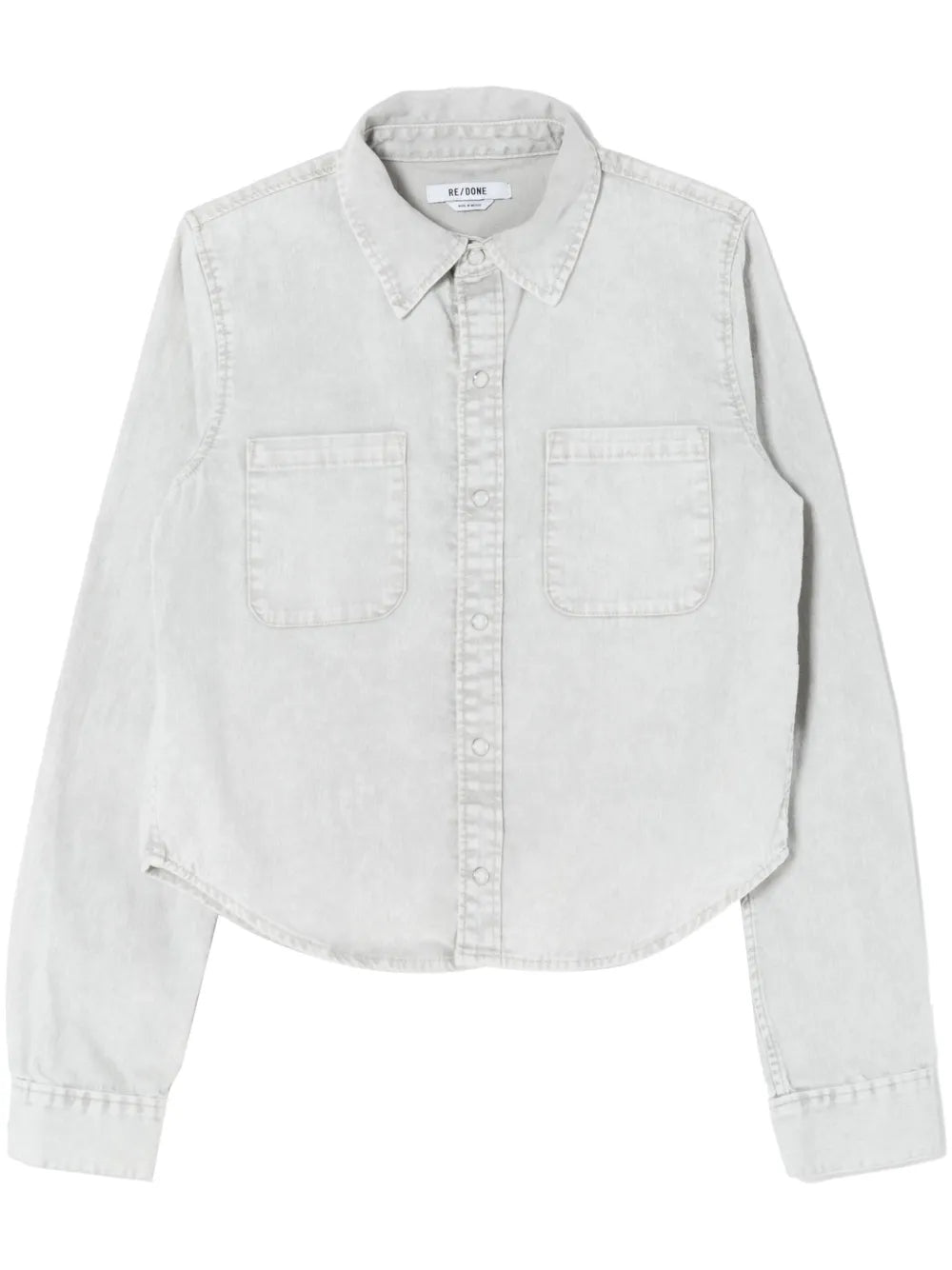 Press-Fastening Denim Shirt