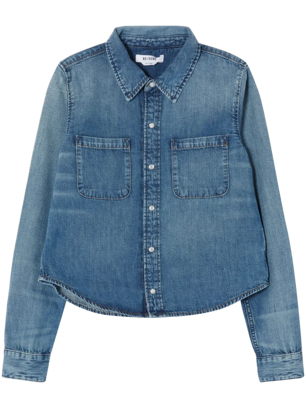 Chest-Pockets Denim Shirt