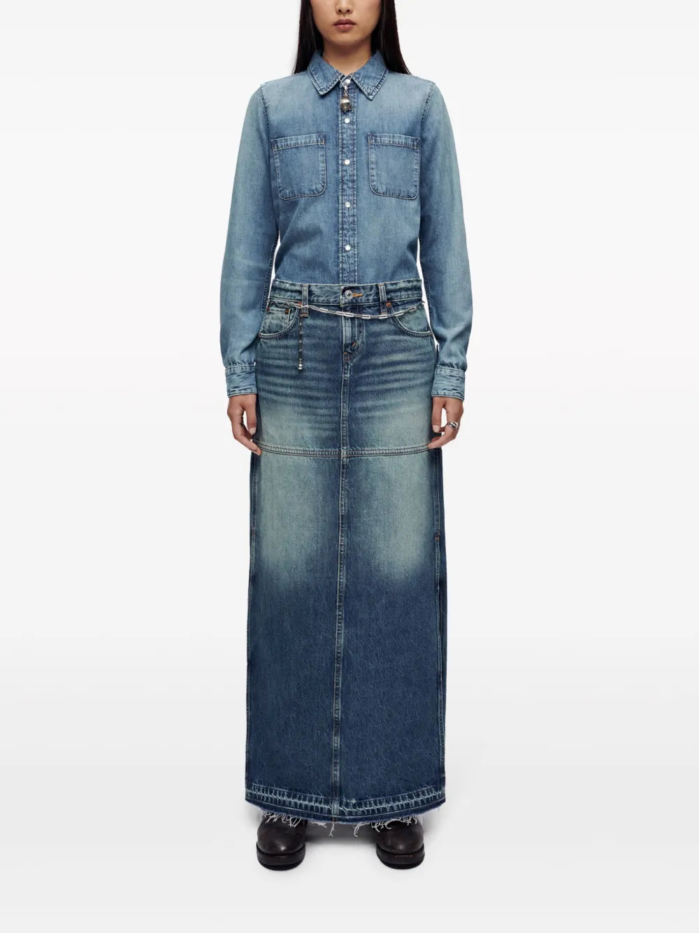 Chest-Pockets Denim Shirt