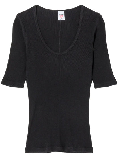 Scoop-Neck Cotton Top
