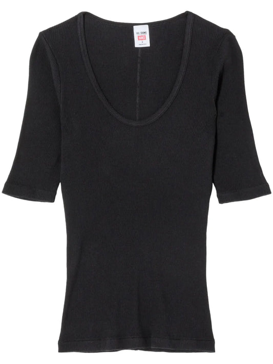 Scoop-Neck Cotton Top