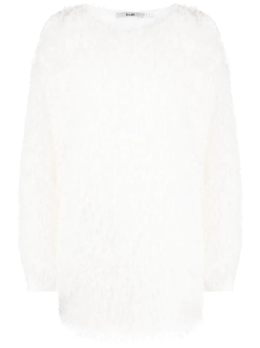 Textured-Finish Long-Sleeves Dress