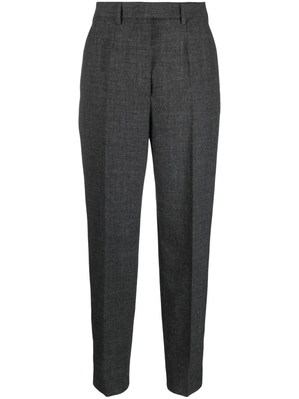 Virgin Wool Pressed-Crease Tailored Trousers