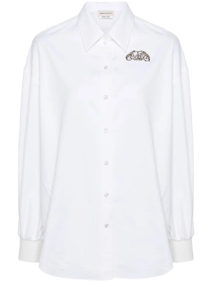 Crystal-Embellished Cotton Shirt