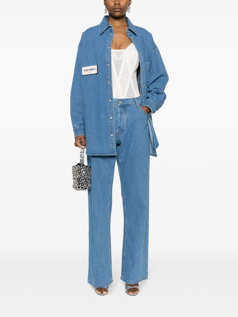 High-Waist Straight-Leg Jeans