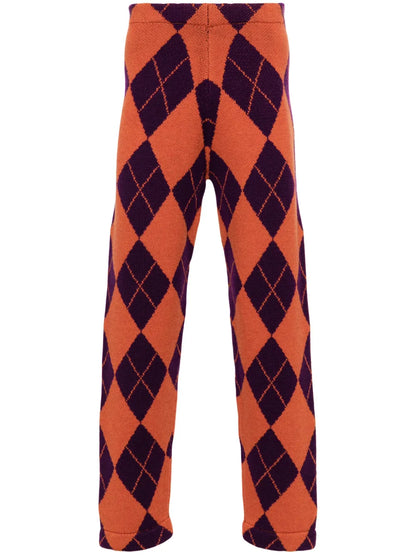 Arlequin Wool Straight-Leg Trousers