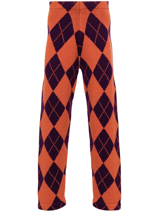 Arlequin Wool Straight-Leg Trousers