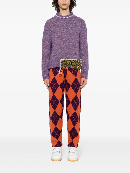 Arlequin Wool Straight-Leg Trousers