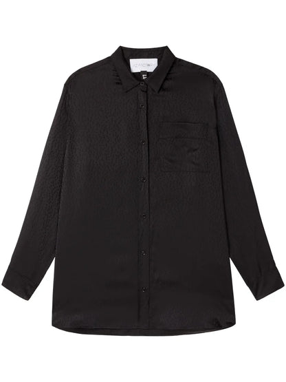 Lounge Polka-Dot Jacquard Shirt