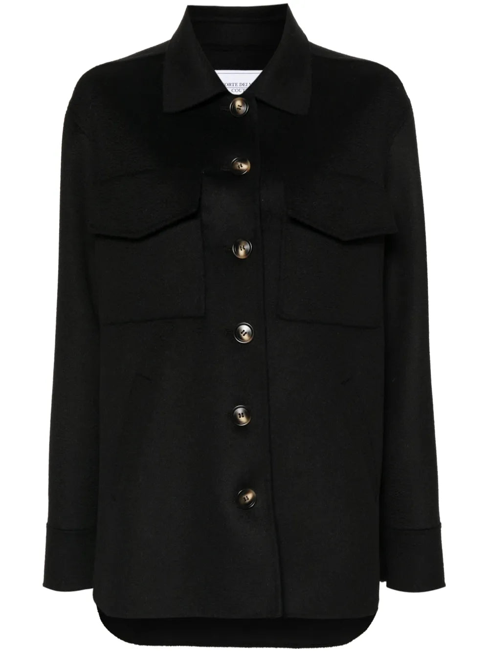 Slogan-Embroidered Wool Jacket