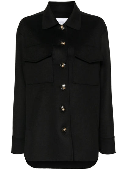 Slogan-Embroidered Wool Jacket