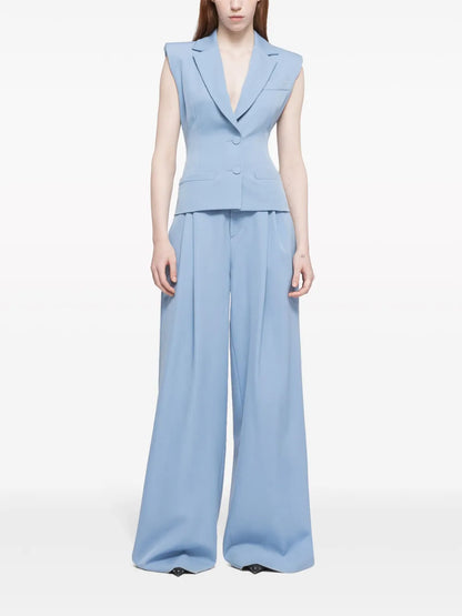 Manon Pleat-Detail Palazzo Pants