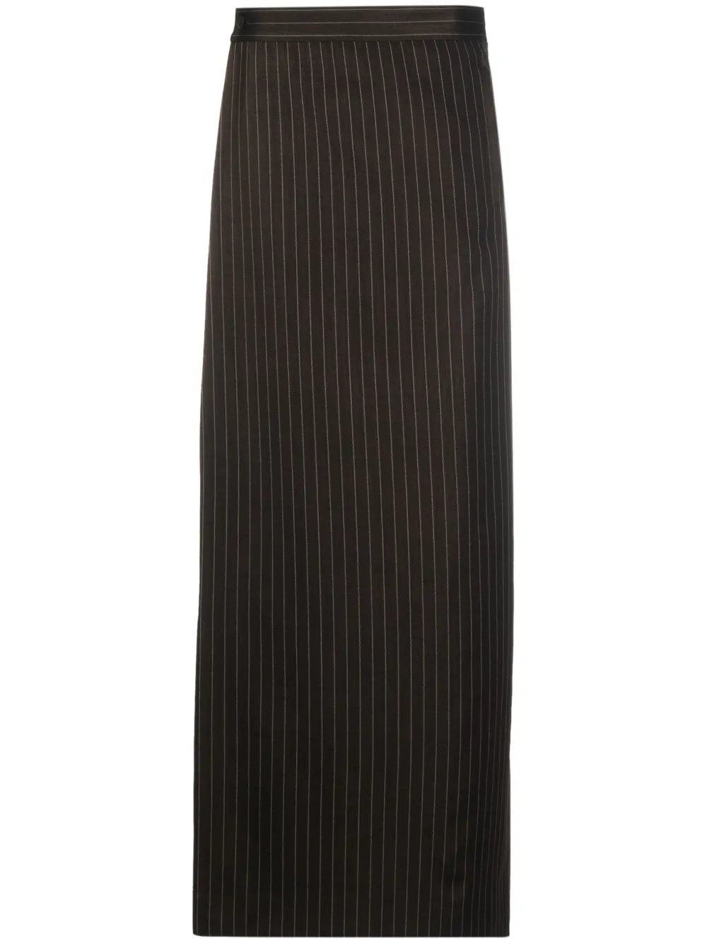 Pinstripe Layered Wool-Blend Trousers