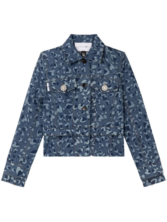 Lulu Heart-Print Denim Jacket