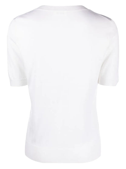Linfa Short-Sleeve Fine-Knit Top